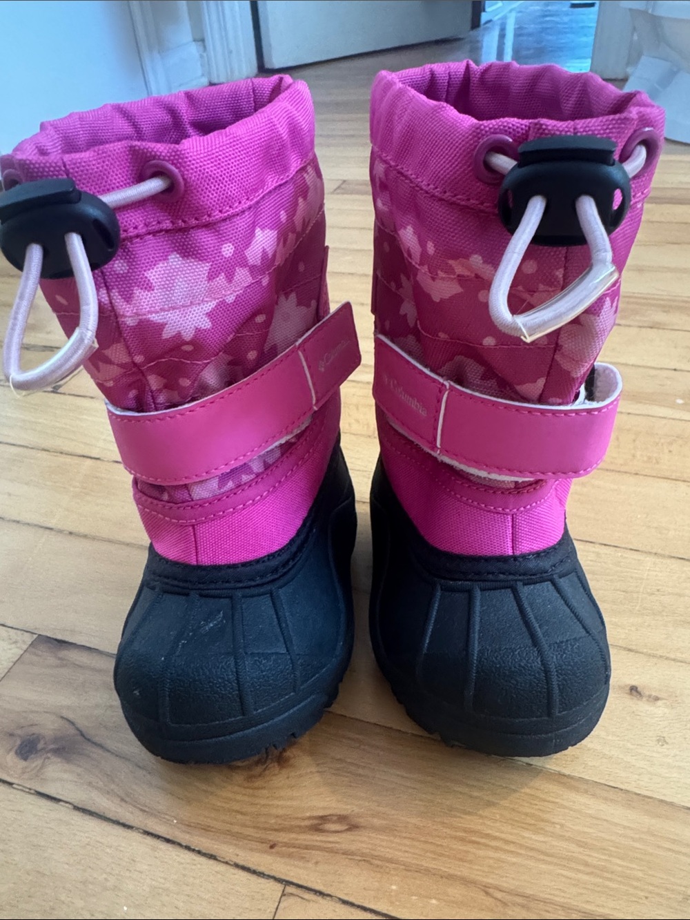 Columbia Girls Pink Floral Waterproof Snow Boots